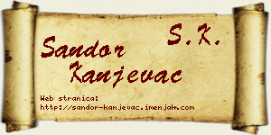 Šandor Kanjevac vizit kartica